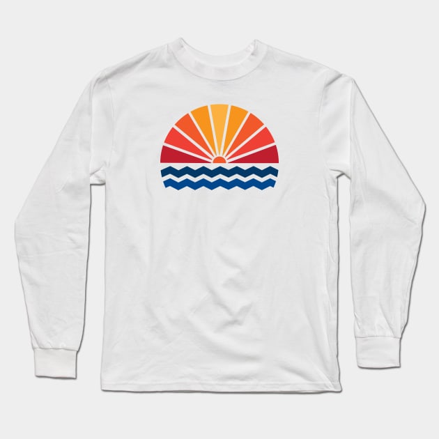 Retro sunset Long Sleeve T-Shirt by gegogneto